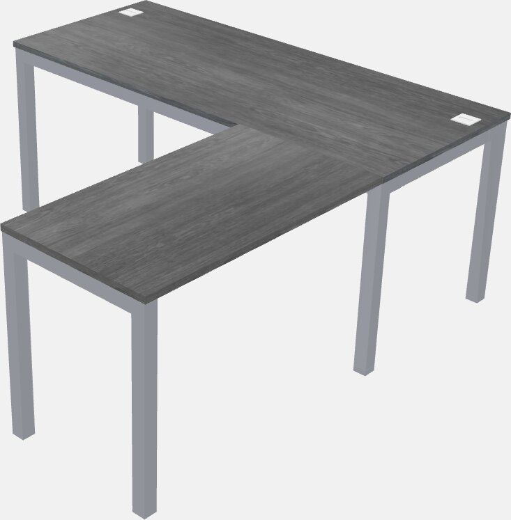 Grey L Shaped Office Desk For Persons Officestock Modern Office