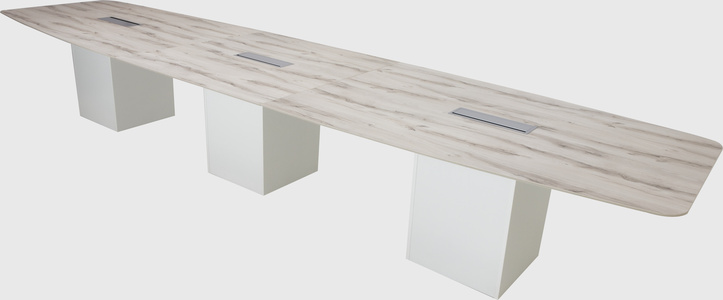 Boat-shaped meeting table