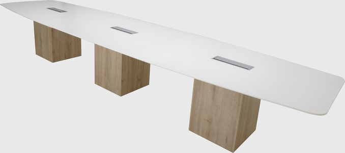 Boat-shaped meeting table