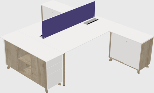 L-shaped Shared Desk
