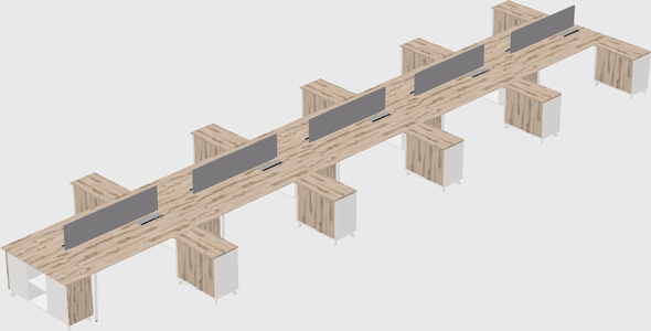 L-shaped Shared Desk