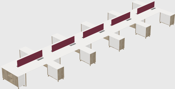 L-shaped Shared Desk
