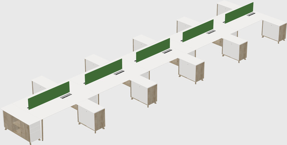 L-shaped Shared Desk