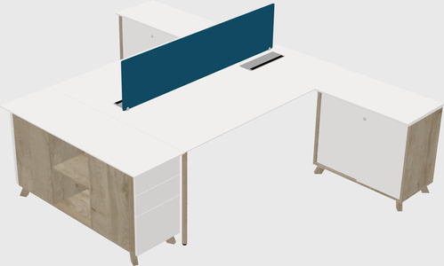 L-shaped Shared Desk