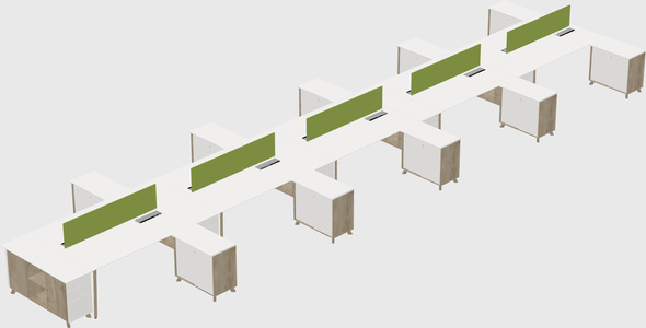 L-shaped Shared Desk