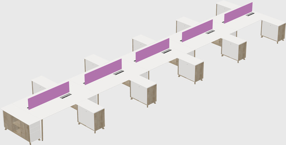 L-shaped Shared Desk