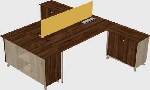 L-shaped Shared Desk