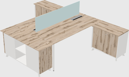 L-shaped Shared Desk