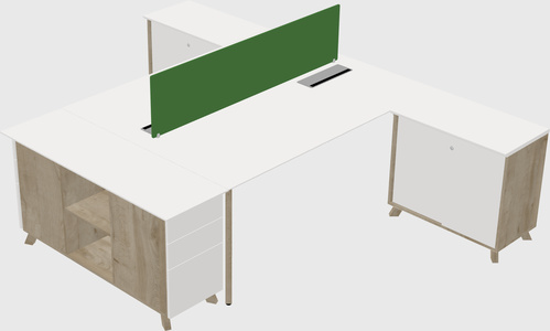 L-shaped Shared Desk