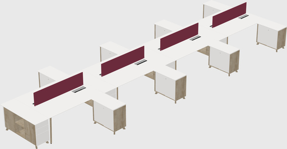L-shaped Shared Desk