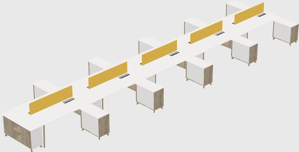 L-shaped Shared Desk