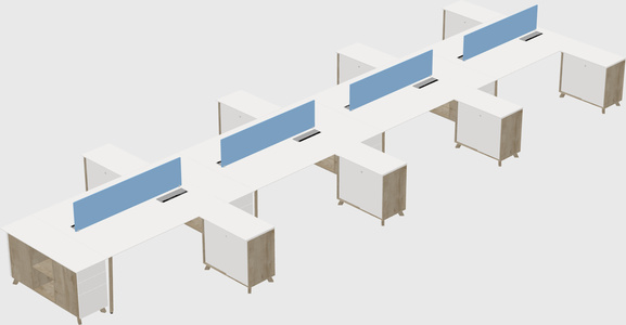 L-shaped Shared Desk
