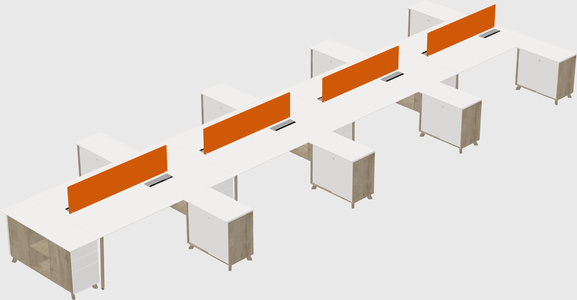 L-shaped Shared Desk