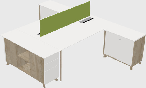 L-shaped Shared Desk