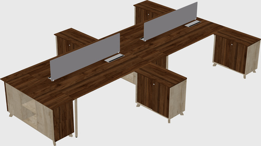 L-shaped Shared Desk