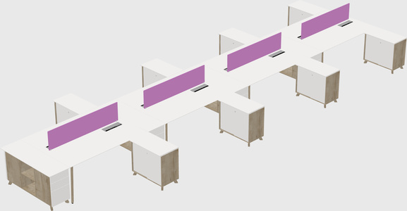 L-shaped Shared Desk