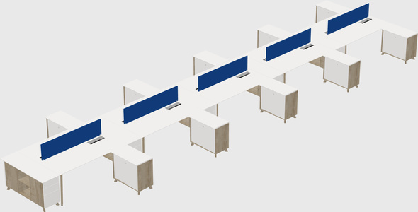 L-shaped Shared Desk