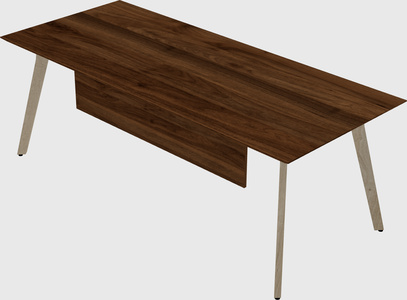 Modern spacious rectangular executive desk/table - solid wood frame