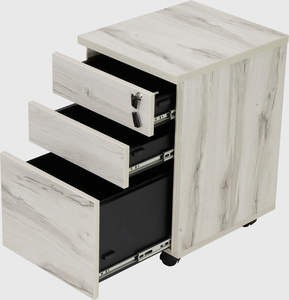 L-shaped reception desk