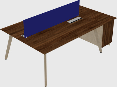 Mesa compartilhada retangular
