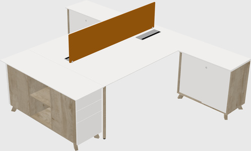 L-shaped Shared Desk