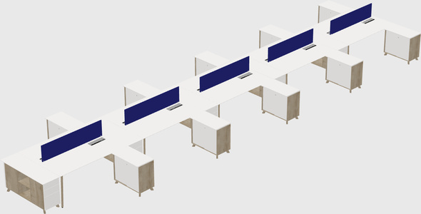 L-shaped Shared Desk