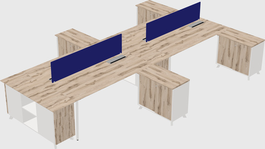 L-shaped Shared Desk