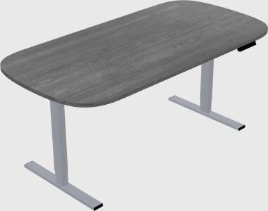 Height Adjustable Oval Table