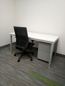 Parallel desk + file cabinet