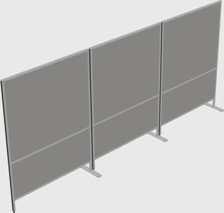 Freestanding straight line walls