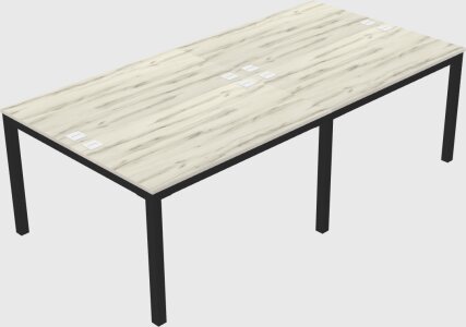Shared Rectangular Desks - Metal Frame