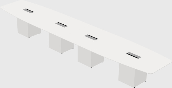 Boat-shaped meeting table