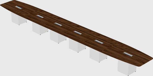 Boat-shaped meeting table