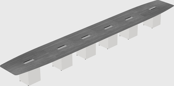 Boat-shaped meeting table