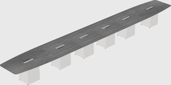 Boat-shaped meeting table