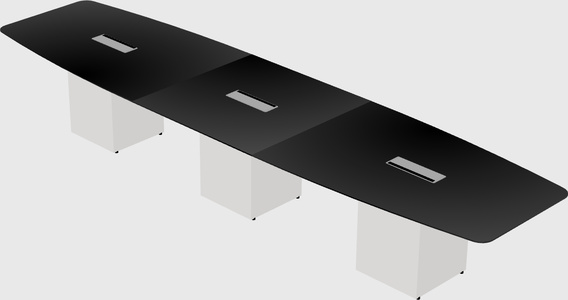 Boat-shaped meeting table