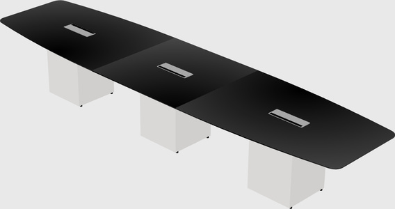 Boat-shaped meeting table