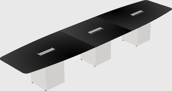 Boat-shaped meeting table