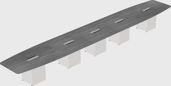 Boat-shaped meeting table