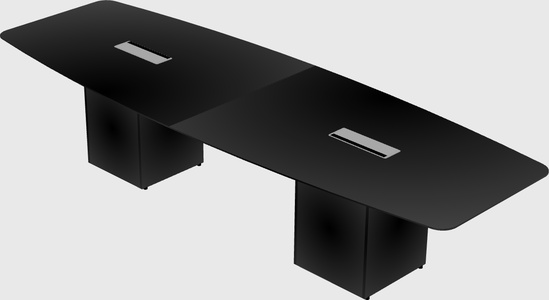 Boat-shaped meeting table