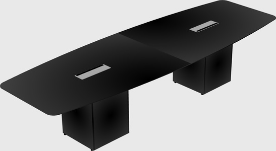 Boat-shaped meeting table