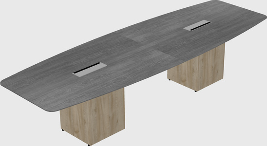 Boat-shaped meeting table