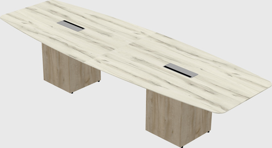 Boat-shaped meeting table