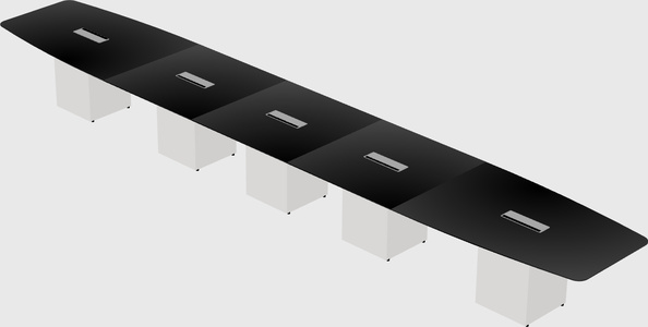 Boat-shaped meeting table