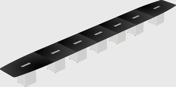 Boat-shaped meeting table