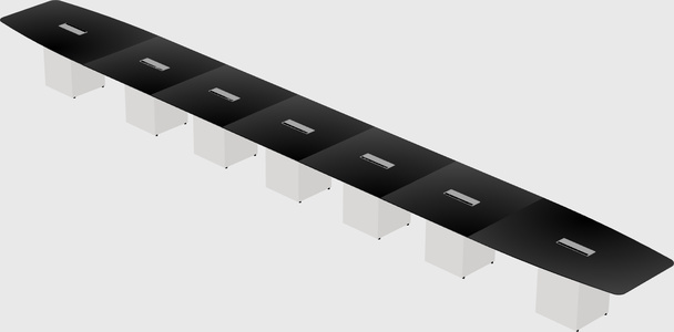 Boat-shaped meeting table