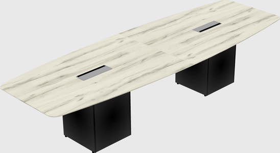 Boat-shaped meeting table