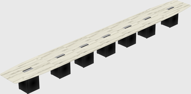Boat-shaped meeting table