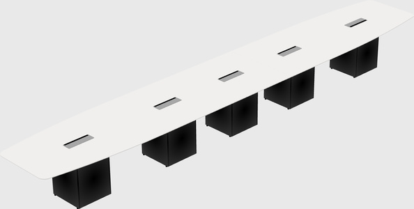 Boat-shaped meeting table