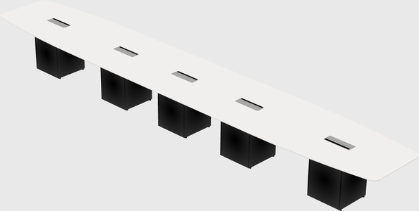 Boat-shaped meeting table